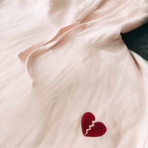 Hoodie heart breaker pink